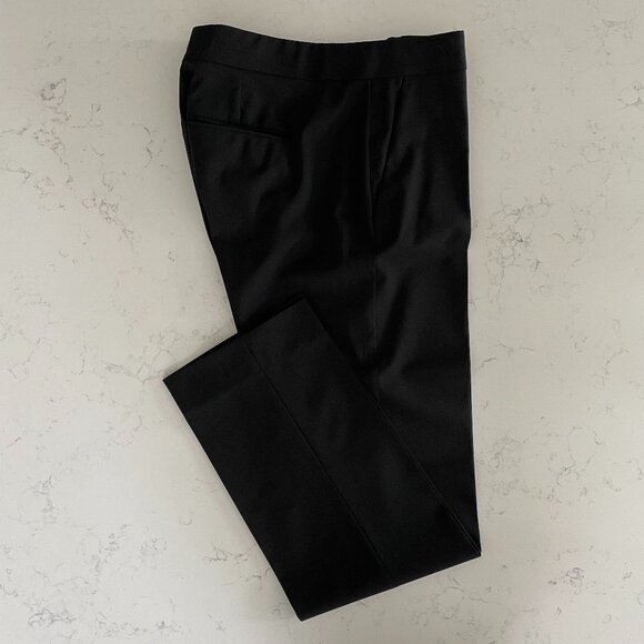 MaxMara Made in Italy Designer Straight Leg M Rise Wool Pants Black Sz 8 - Picture 1 of 10
